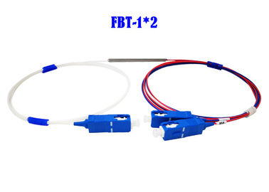 FBT 1×2のカプラー繊維光学WDM小型0.9の50/50のSC APCのコネクター1310 1490 1550