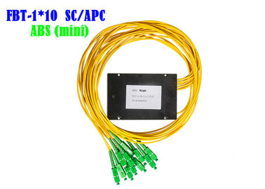 CCTVの電気通信FBT 1×10光学WDMのディバイダーSC/APC 1310 1550のディバイダー50/50のABS 1*10