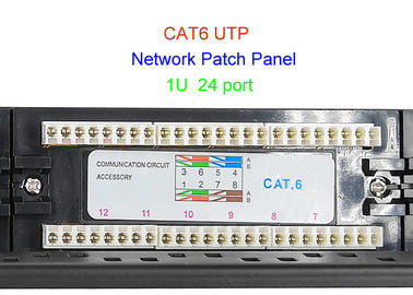 1U 19インチUTPの銅LANケーブル2U CAT5E CAT6 24 48左舷RJ45ネットワークのパッチ盤