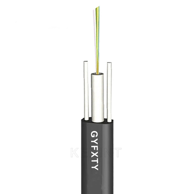 繊維光学の非装甲ケーブル屋外GYFXTY 2-24は黒いセンター・ビームの緩い管の芯を取る