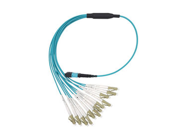 6 DX LC 12繊維LSZHのタイプBの青にMTP MPOのパッチ・コードの女性を取り出しなさい