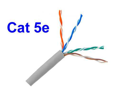 Cat5E UTPネットワークの銅LANケーブル コンダクター24 AWG 0.505mmの環境保護